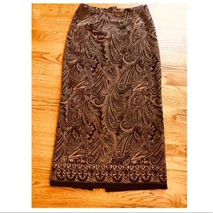 Elementz Brown Paisley Skirt